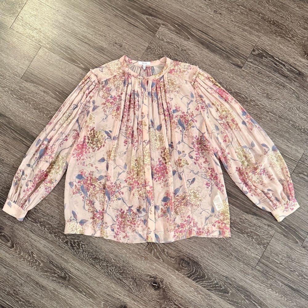 Reiss Handan Floral Chiffon Blouse
